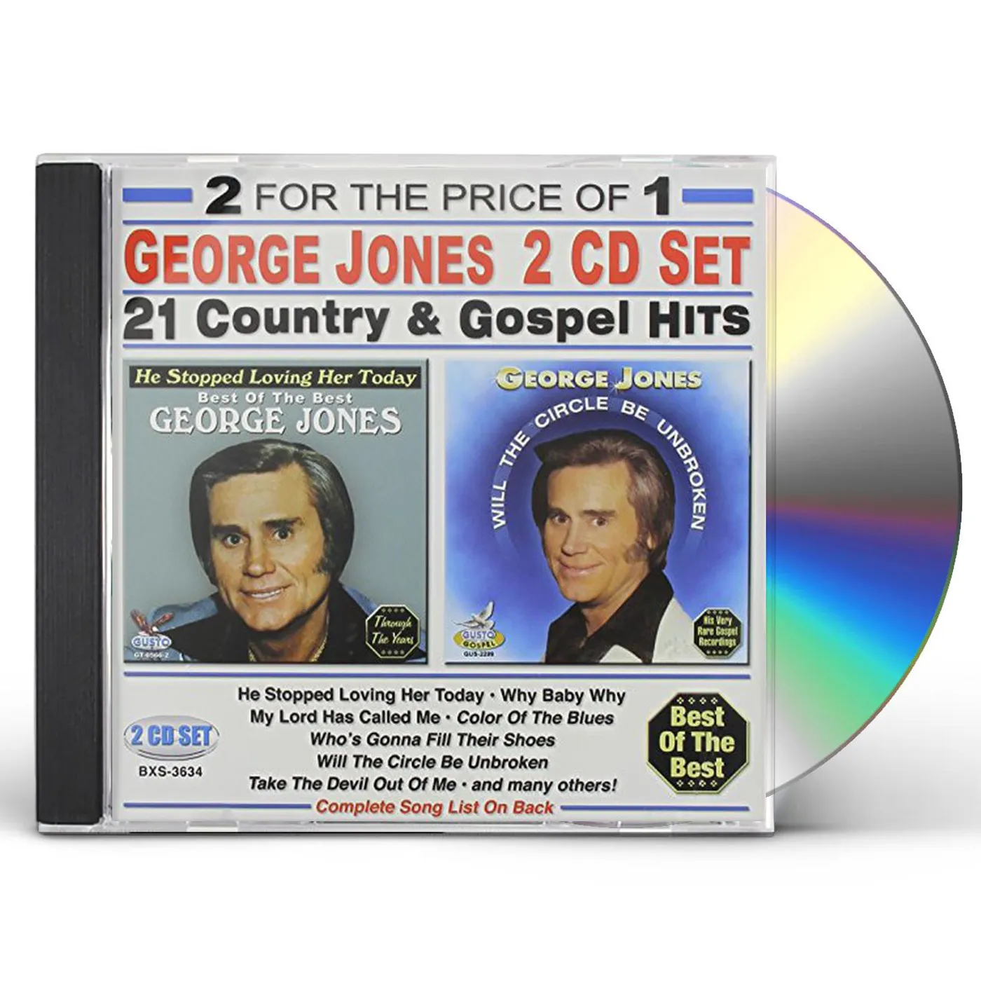 George Jones 21 COUNTRY & GOSPEL HITS CD