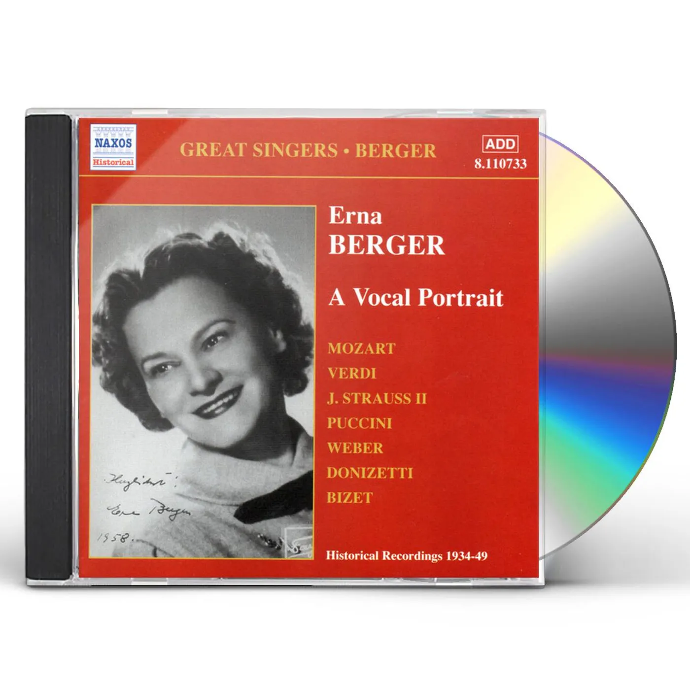 GREAT SINGERS: ERNA BERGER A VOCAL PORTRAIT CD