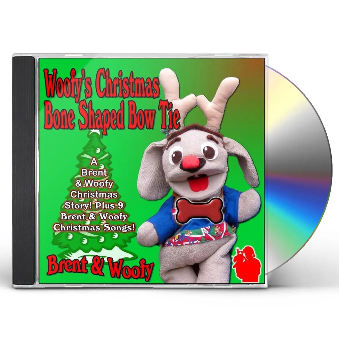 Brent & Woofy WOOFY'S CHRISTMAS BONE SHAPED BOW TIE CD