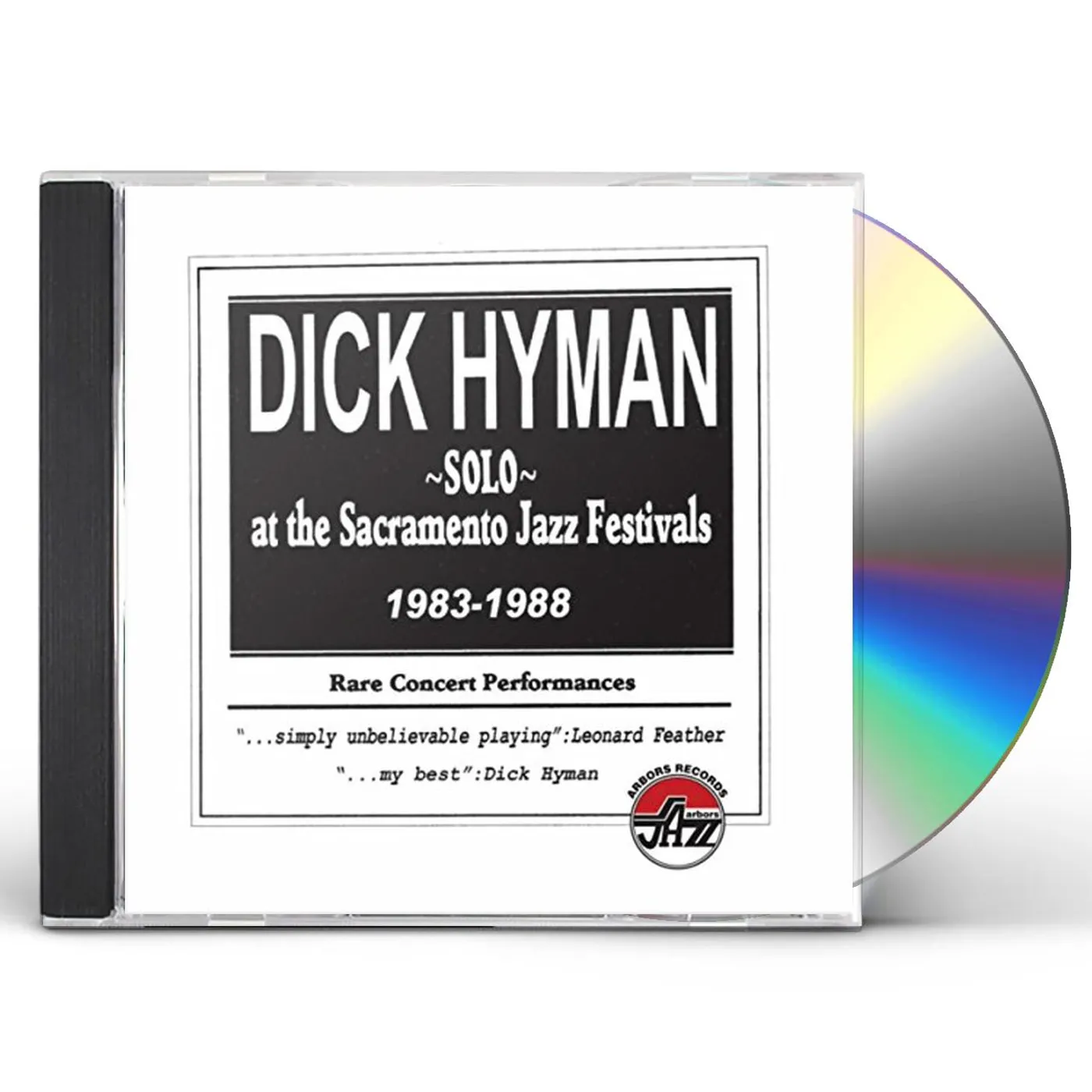 Dick Hyman SOLO AT THE SACRAMENTO JAZZ FESTIVALS 1983-1988 CD