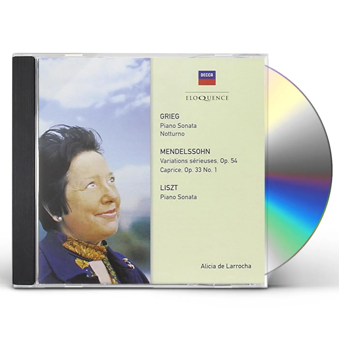 Alicia de Larrocha GRIEG: SONATA. LISZT: SONATA. MENDELSSOHN CD