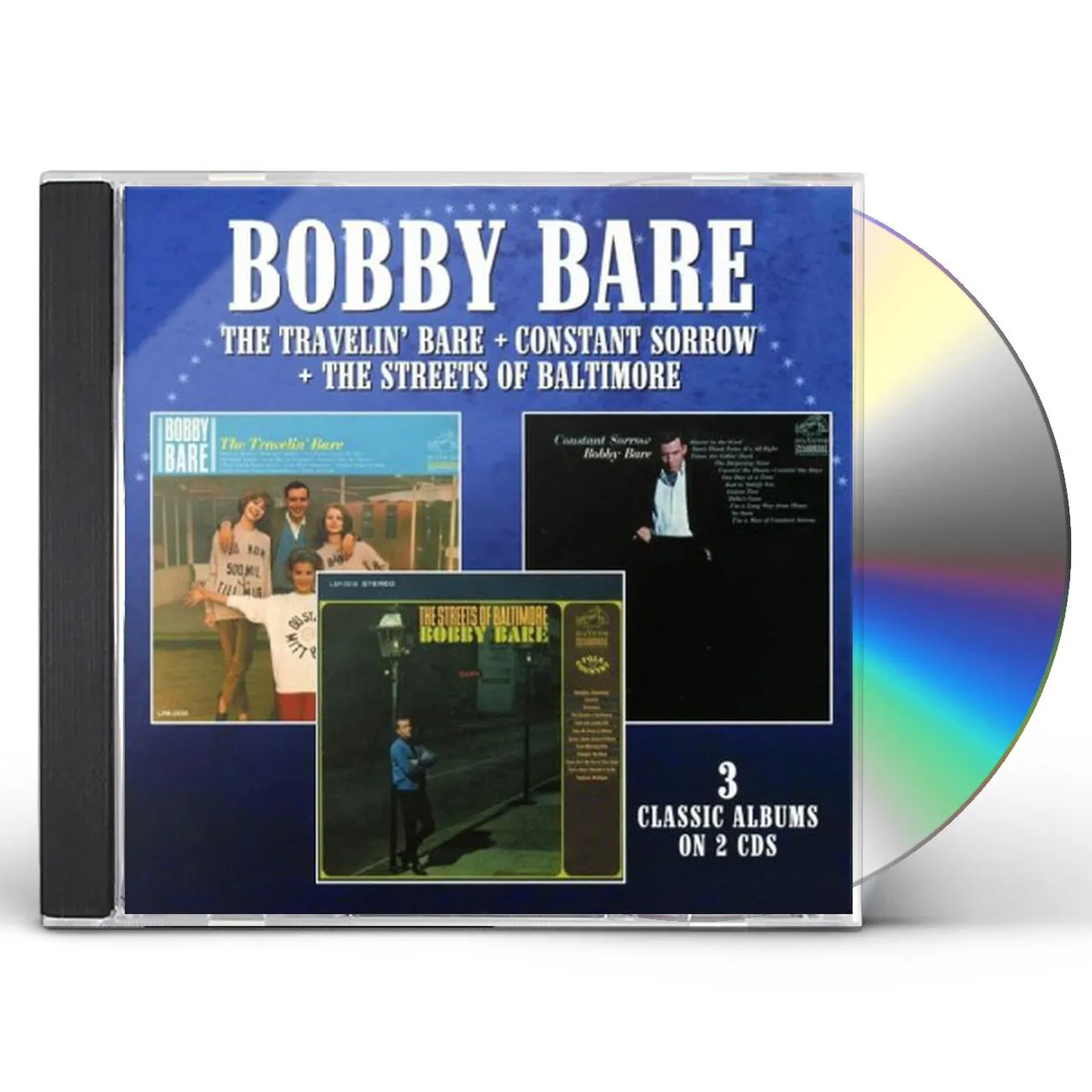 Bobby Bare Travelin' Bare/Constant Sorrow/The Streets of Baltimore CD