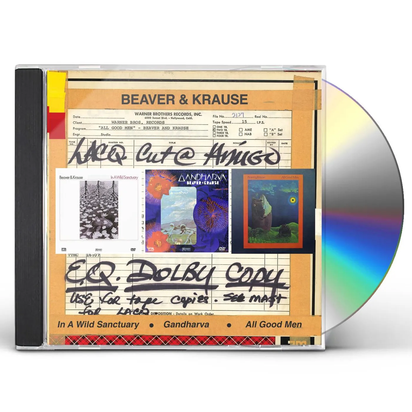 Beaver & Krause IN A WILD SANCTUARY / GANDHARVA / ALL GOOD MEN CD