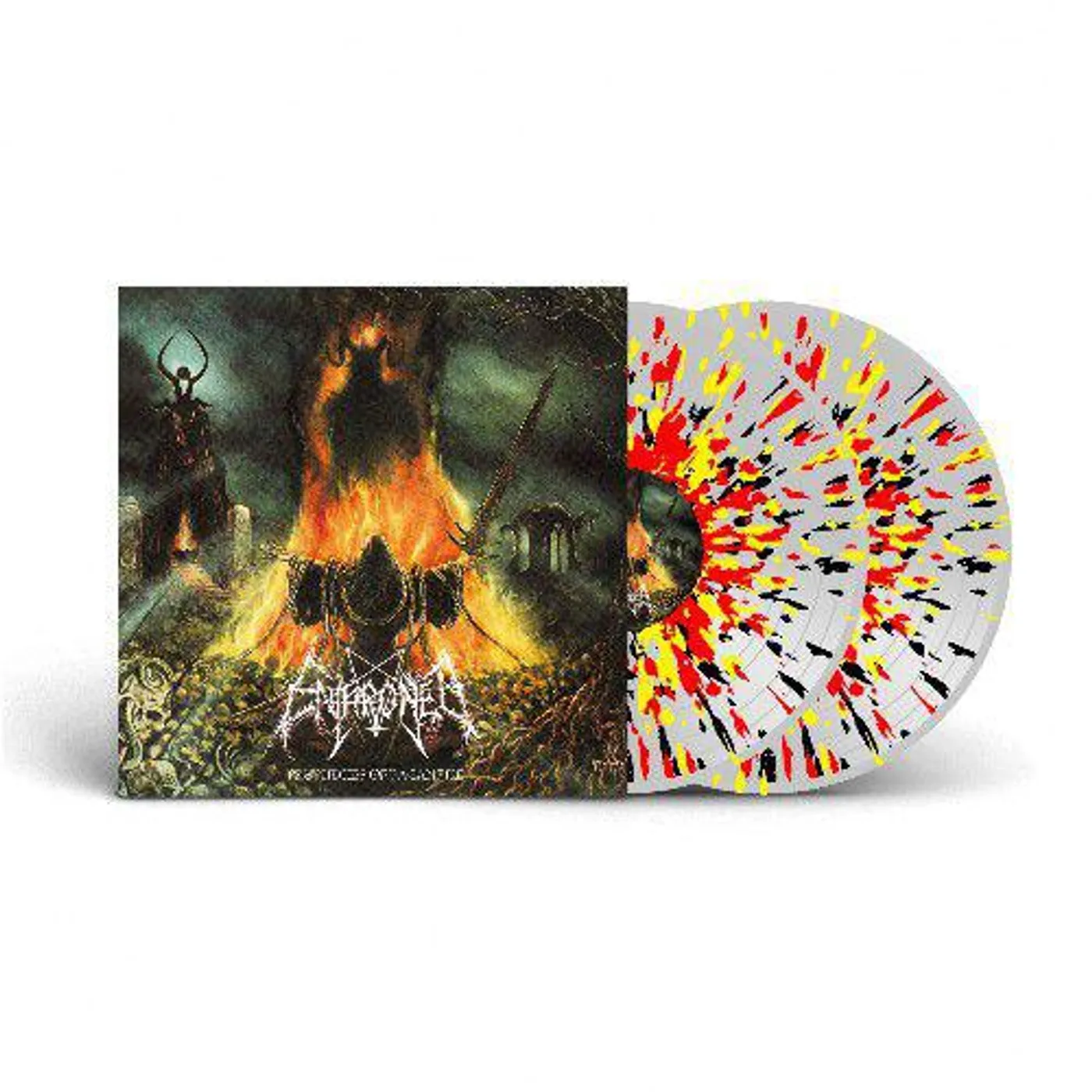 Enthroned PROPHECIES OF PAGEN FIRE (2LP/CLEAR VINYL WITH RED/YELLOW/BLACK SPLATTER VINYL) Vinyl Record