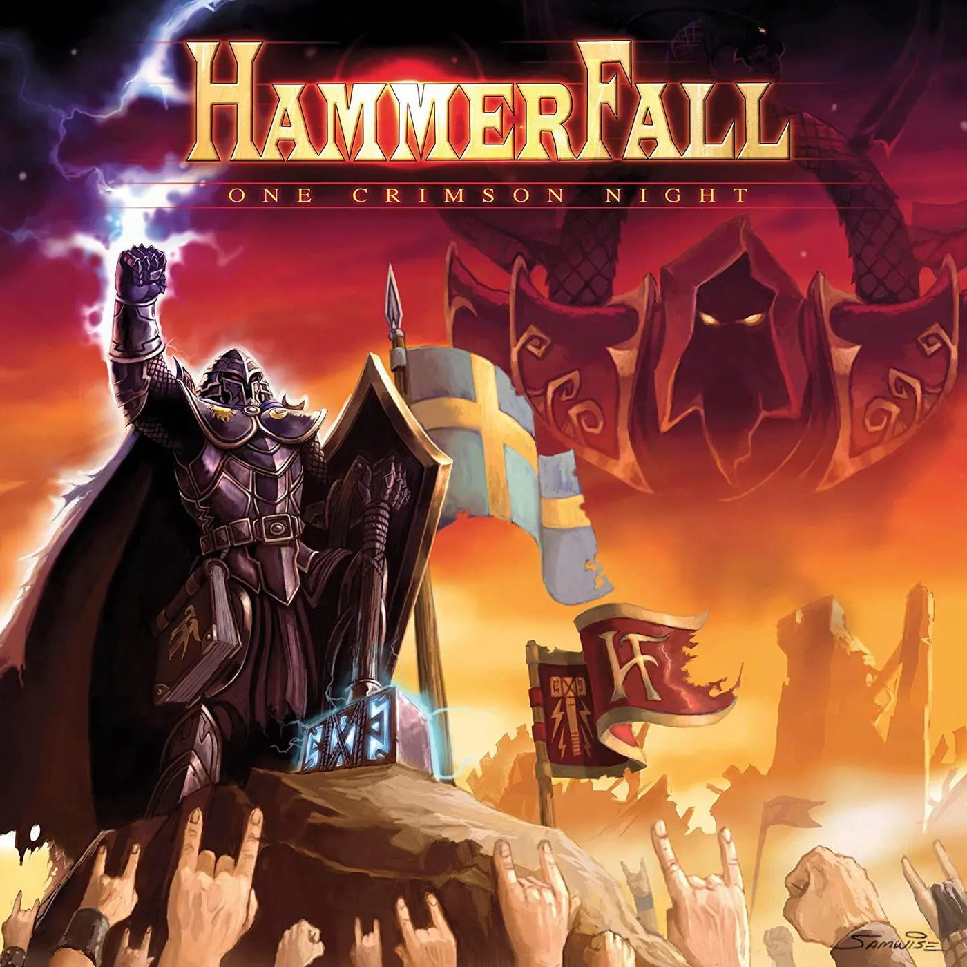 HammerFall One Crimson Night (Live) (140G/Clear/Box Set/3LP) Vinyl Record