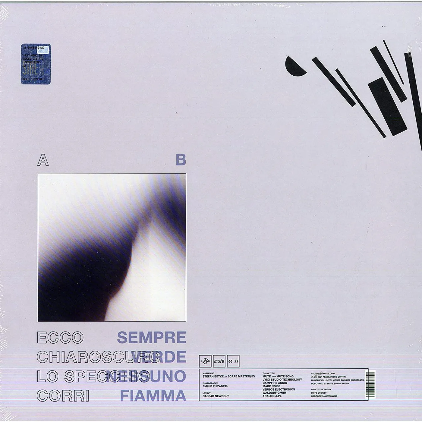 Alessandro Cortini SCURO CHIARO (Clear) Vinyl Record