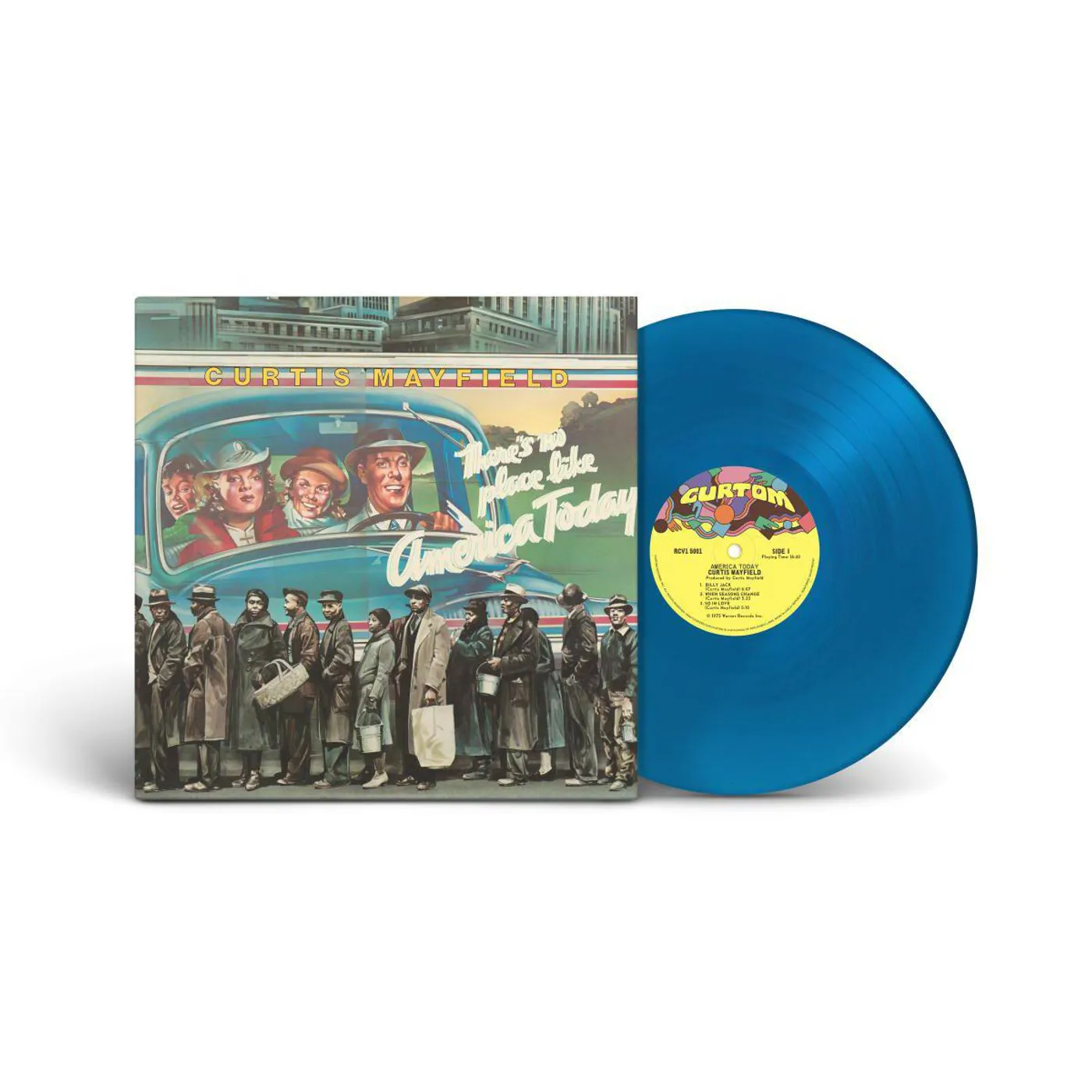 Curtis Mayfield There's No Place Like America (Blue) Vinyl Record