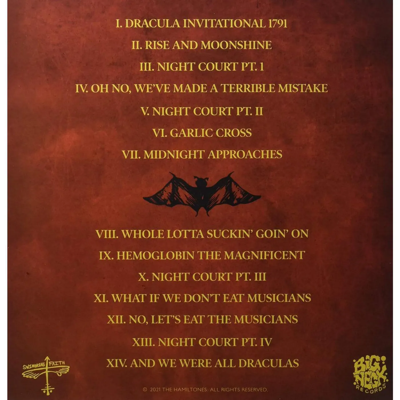 The HamilTones DRACULA INVITATIONAL 1791 Vinyl Record