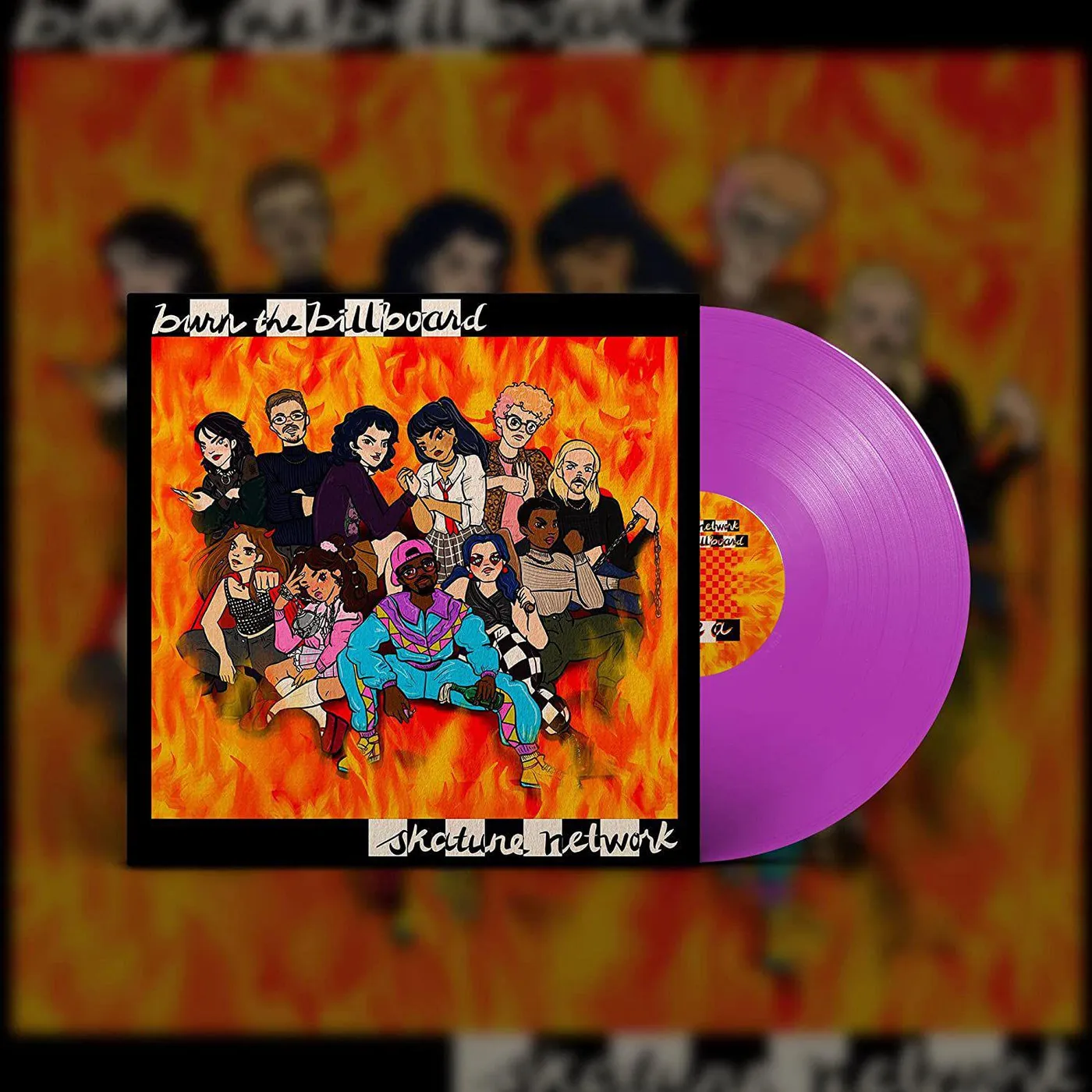 Skatune Network BURN THE BILLBOARD (PURPLE VINYL) Vinyl Record