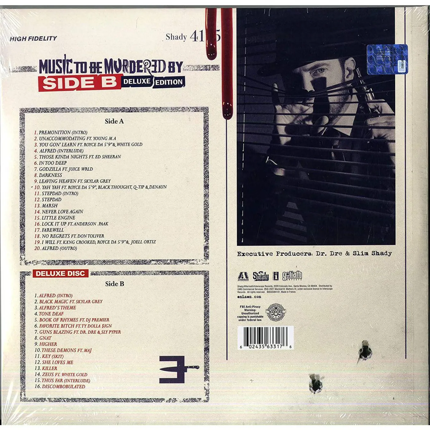 Eminem Music To Be Murdered By - Side B (X) (Deluxe Edition/Opaquee Grey Vinyl/4LP/Box Set)