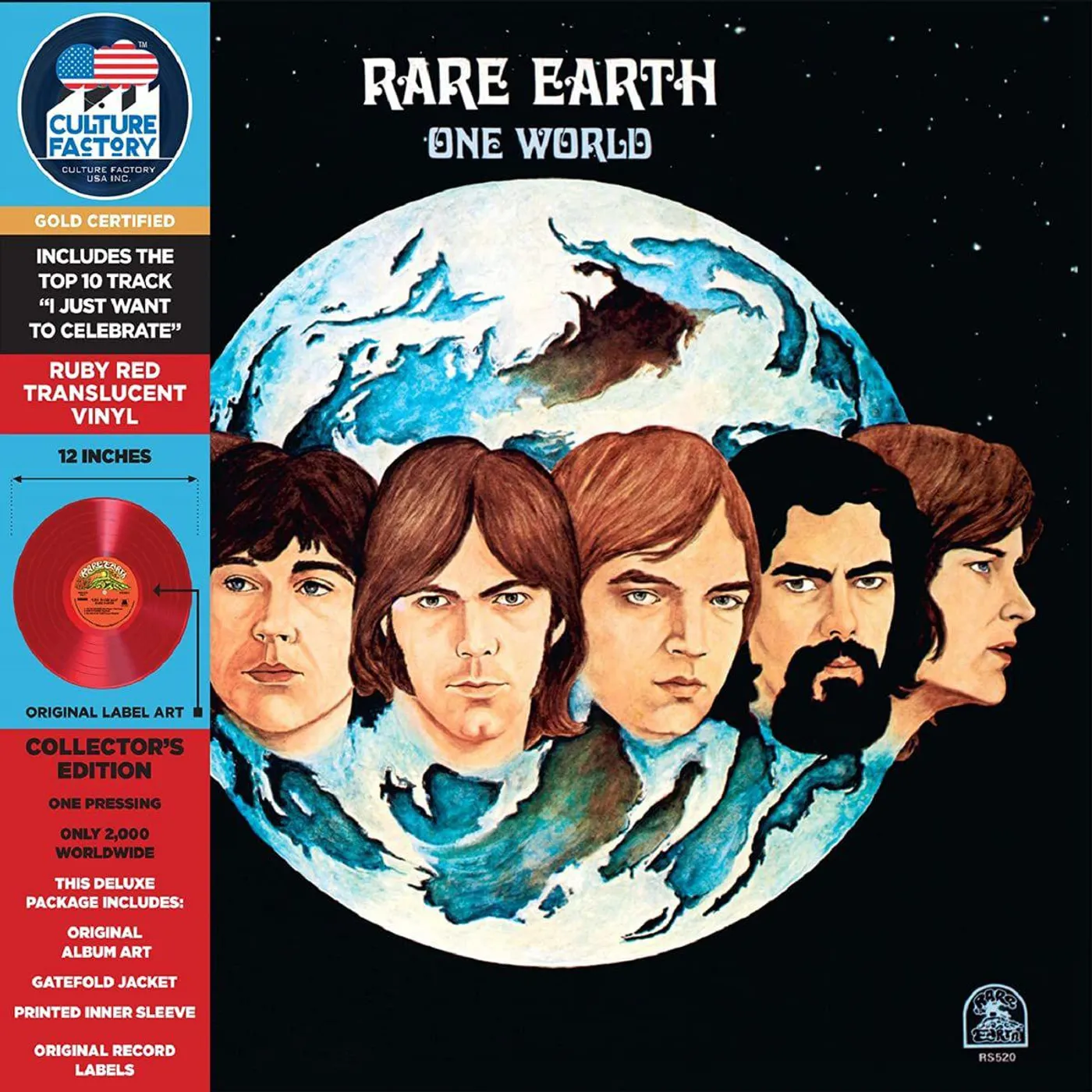 Rare Earth One World (Red Translucent) Vinyl Record