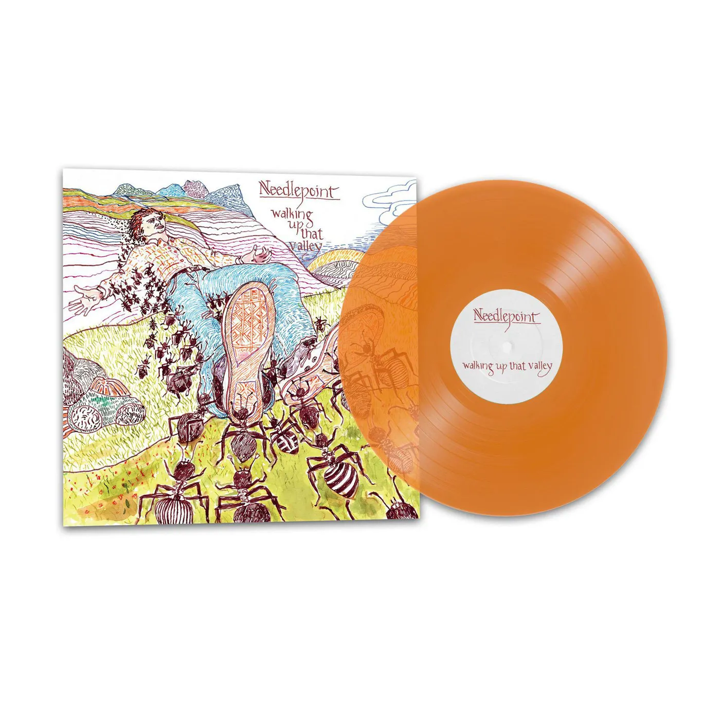 Needlepoint WALKING UP THAT VALLEY (TRANSPARENT ORANGE VINYL/IMPORT) Vinyl Record