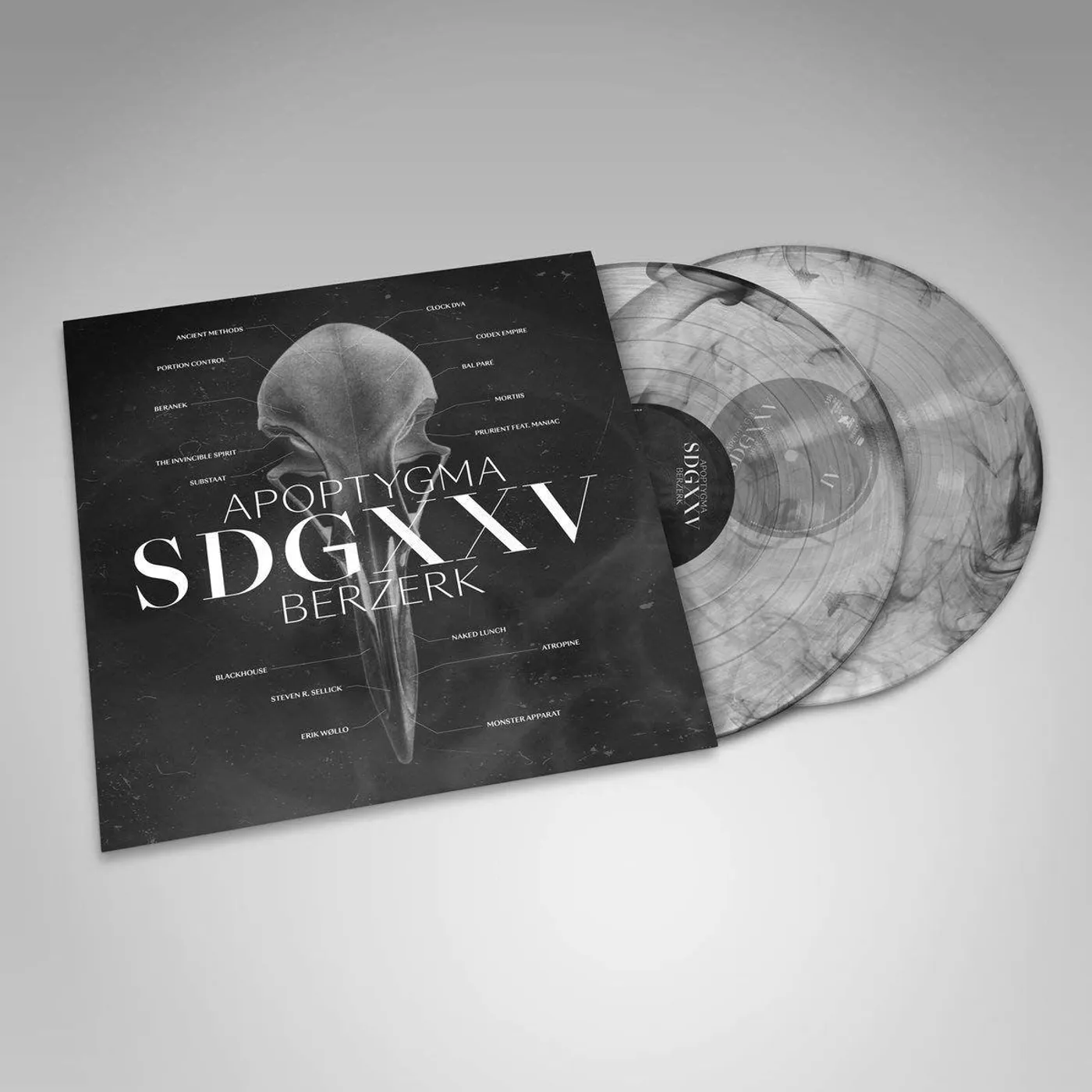 Apoptygma Berzerk SDGXXV (BLACK & WHITE SMOKEY VINYL) Vinyl Record