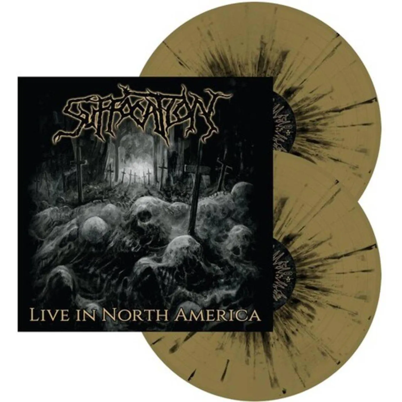 Suffocation LIVE IN NORTH AMERICA (GOLD & BLACK SPLATTER VINYL) (I) Vinyl Record