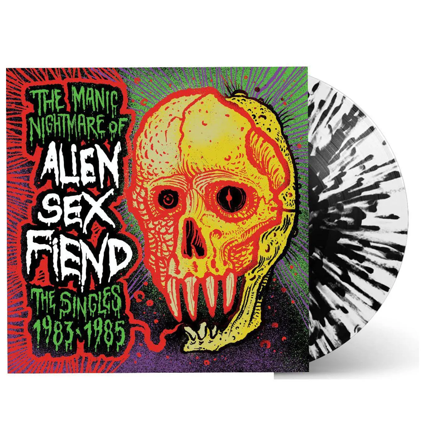 Alien Sex Fiend Manic Nightmare Of... (The Singles 1983-1985) (Splatter) Vinyl Record
