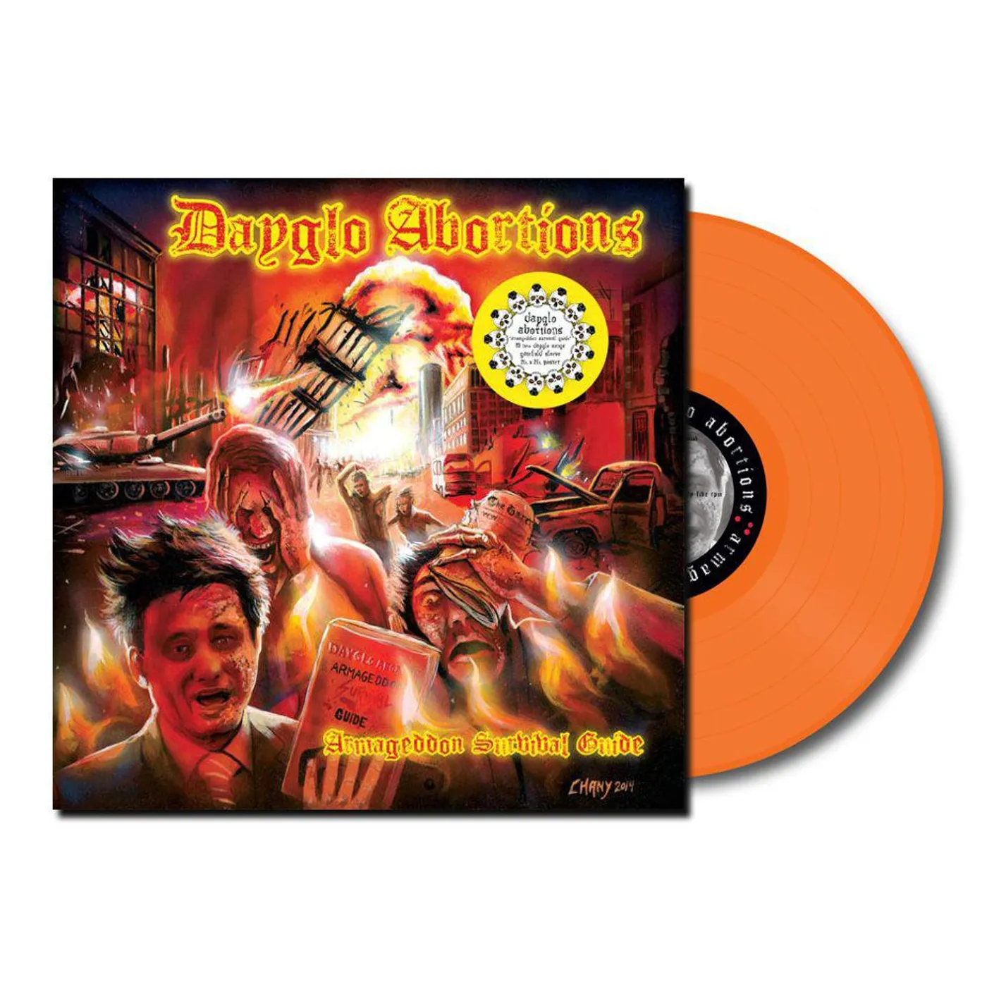Dayglo Abortions Armageddon Survival Guide (Orange Gatefold) Vinyl Record