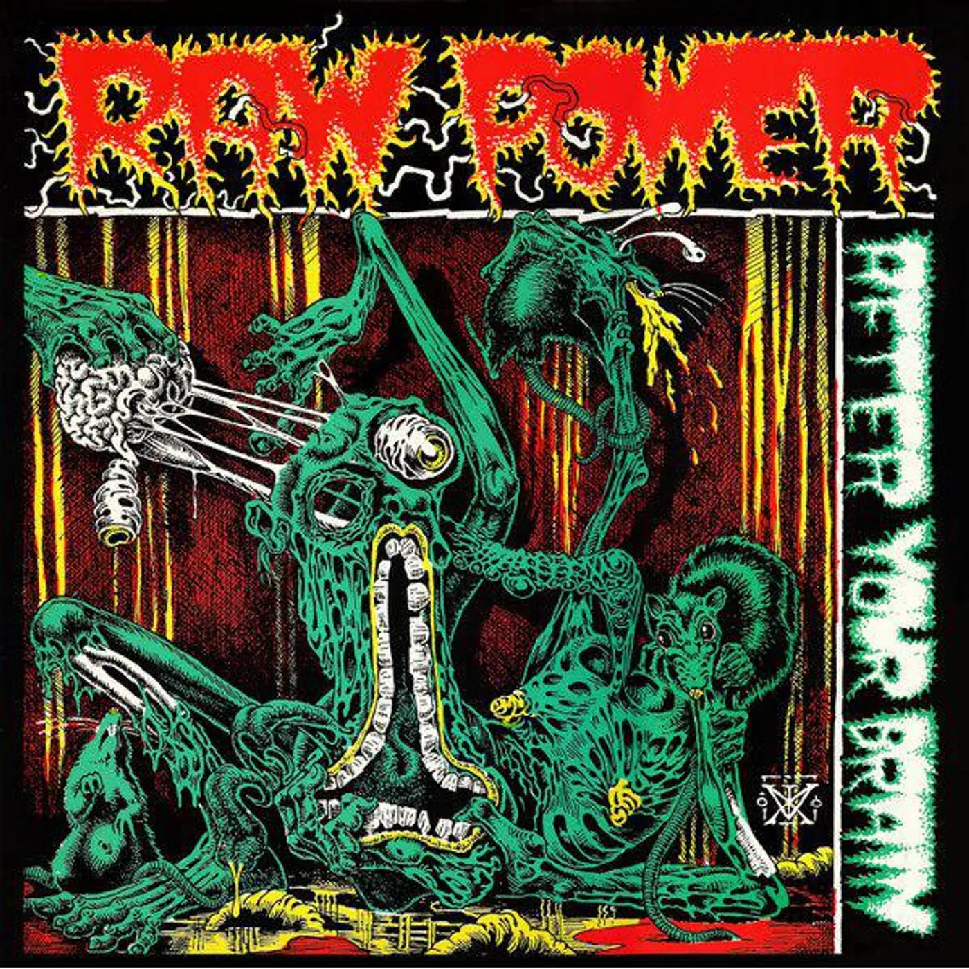 Raw Power After Your Brain (White/Red Splatter) Vinyl Record