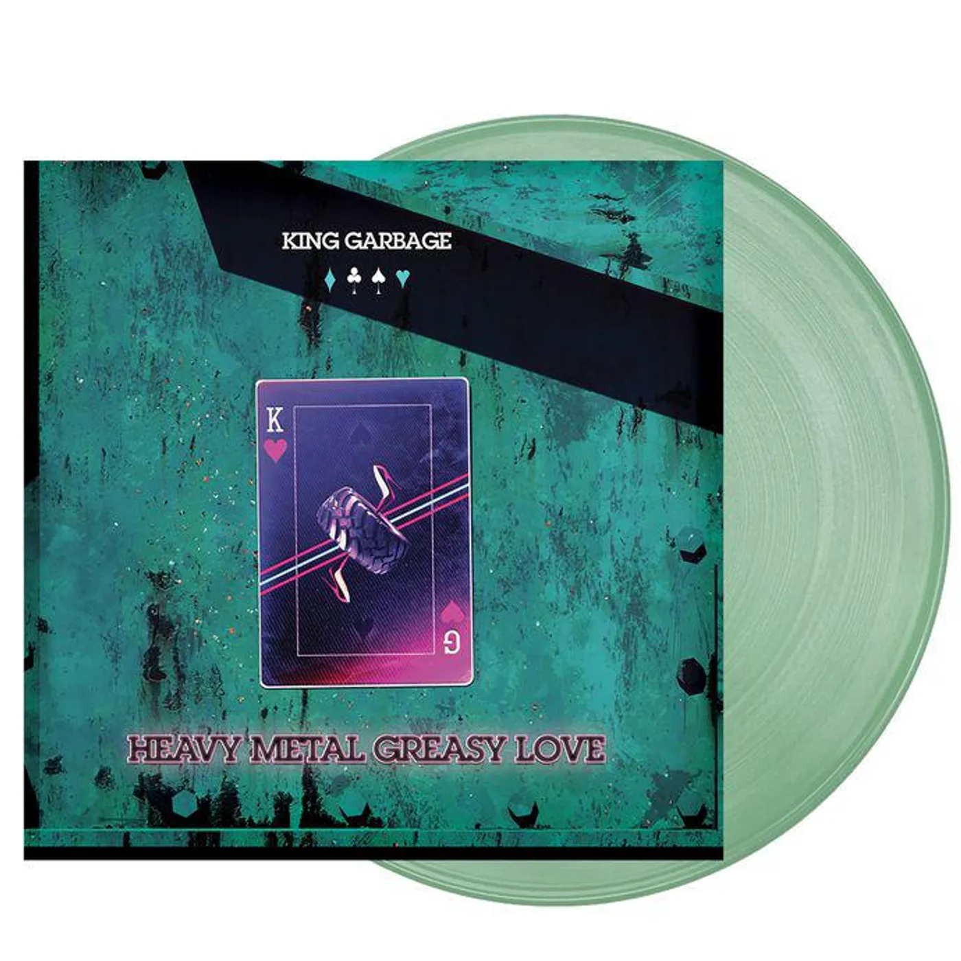 King Garbage HEAVY METAL GREASY LOVE (COKE BOTTLE GREEN VINYL) Vinyl Record