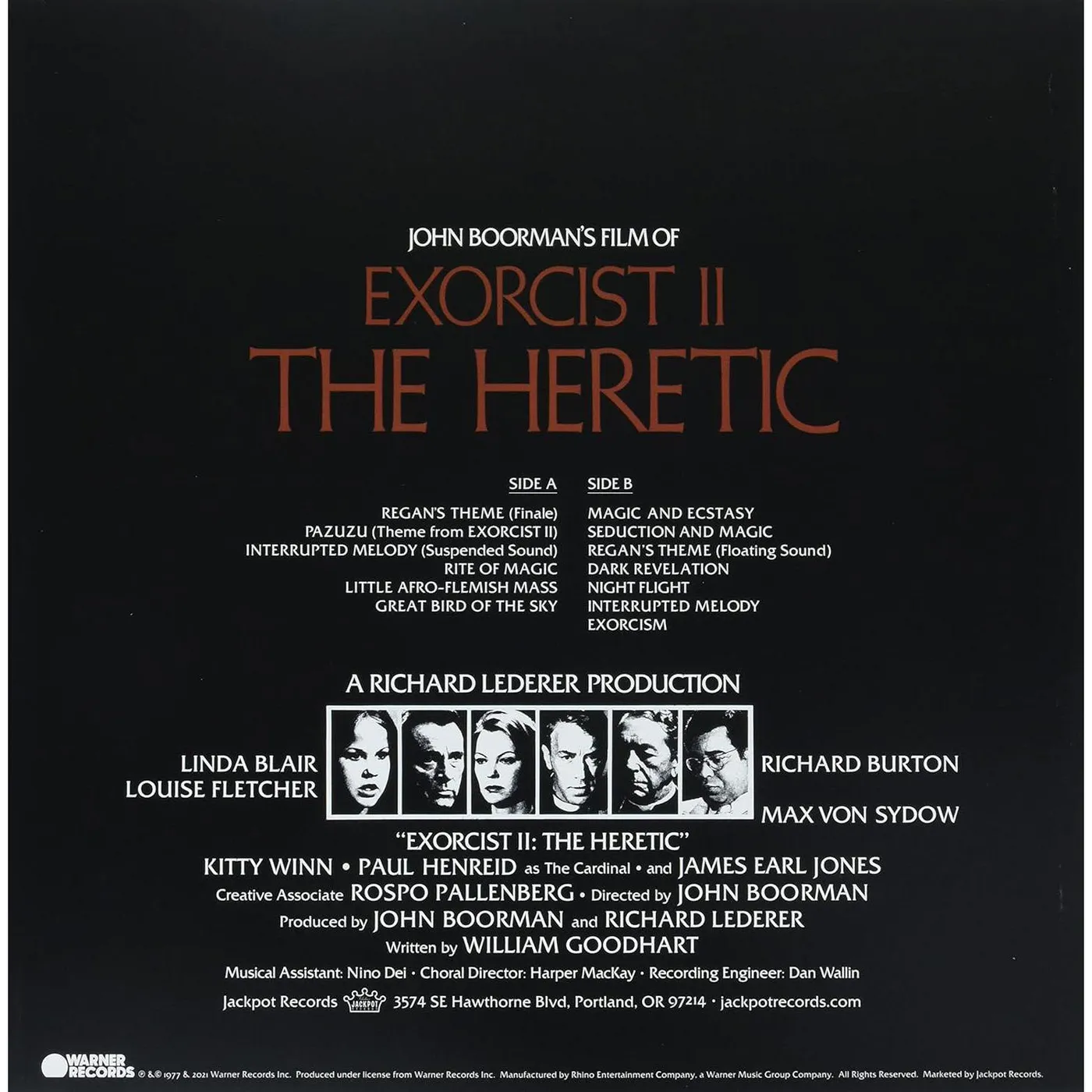 Ennio Morricone Exorcist Ii: The Heretic (Blood Red With Black Splatter) Vinyl Record