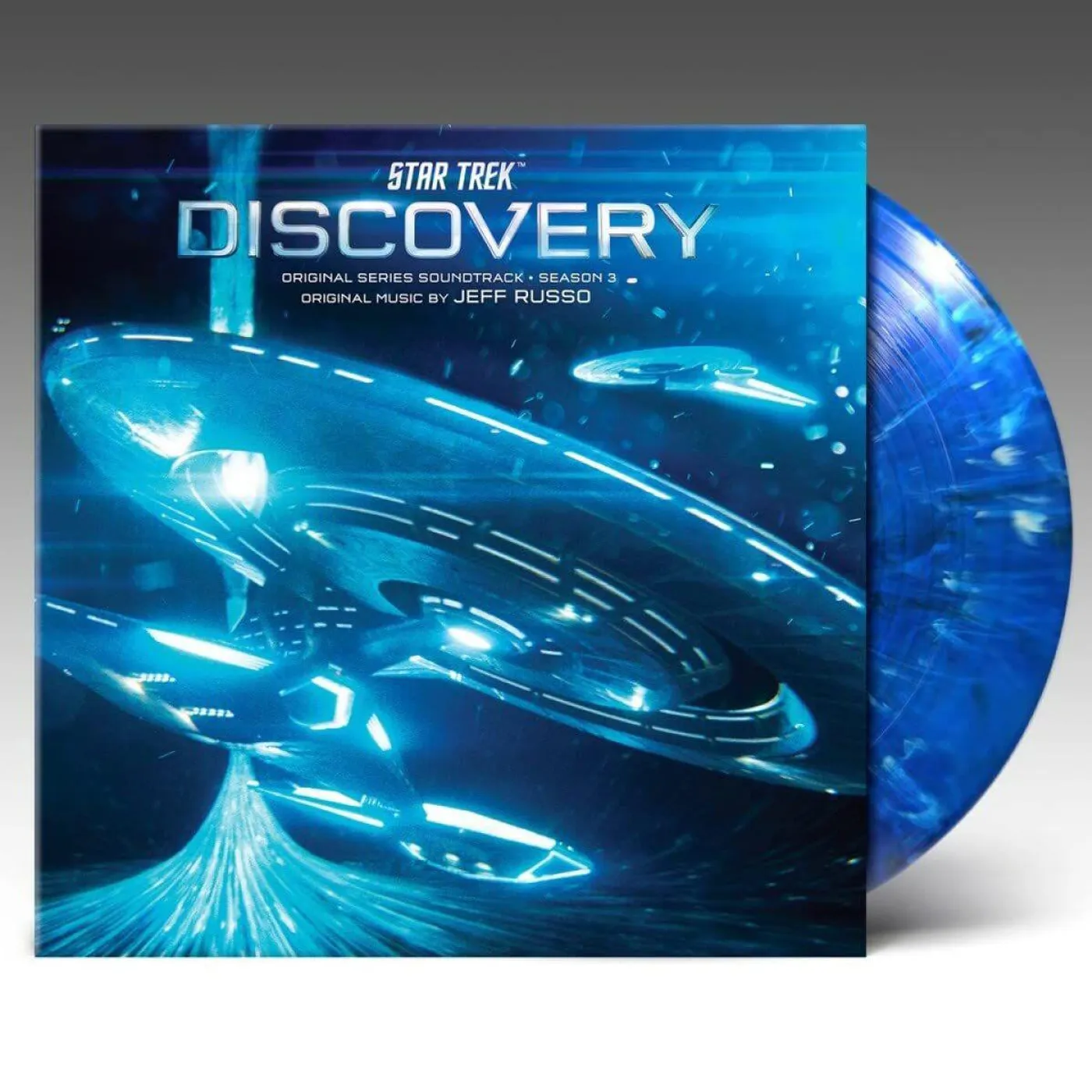Jeff Russo Star Trek Discovery Season 3 Soundtrack (Limited Edition/Blue & White Marble) Vinyl Record