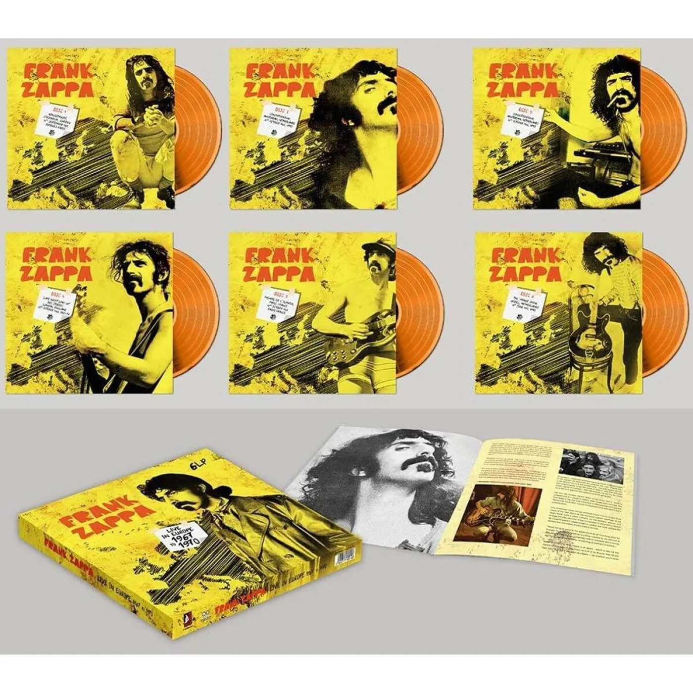 Frank Zappa Live In Europe 1967 - 1970 (6LP / Orange) Box Set (Vinyl)
