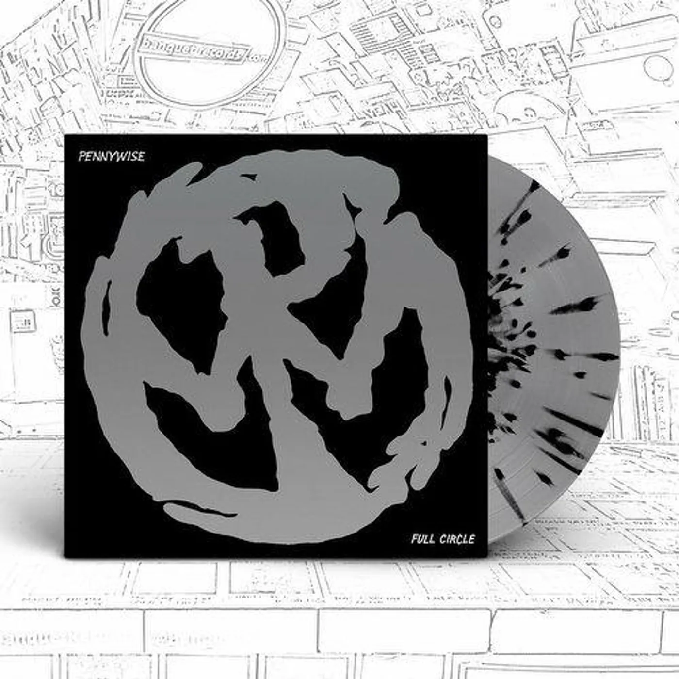 Pennywise Full CIrcle (Silver/Black Splatter, Anniv. Ed.) Vinyl Record