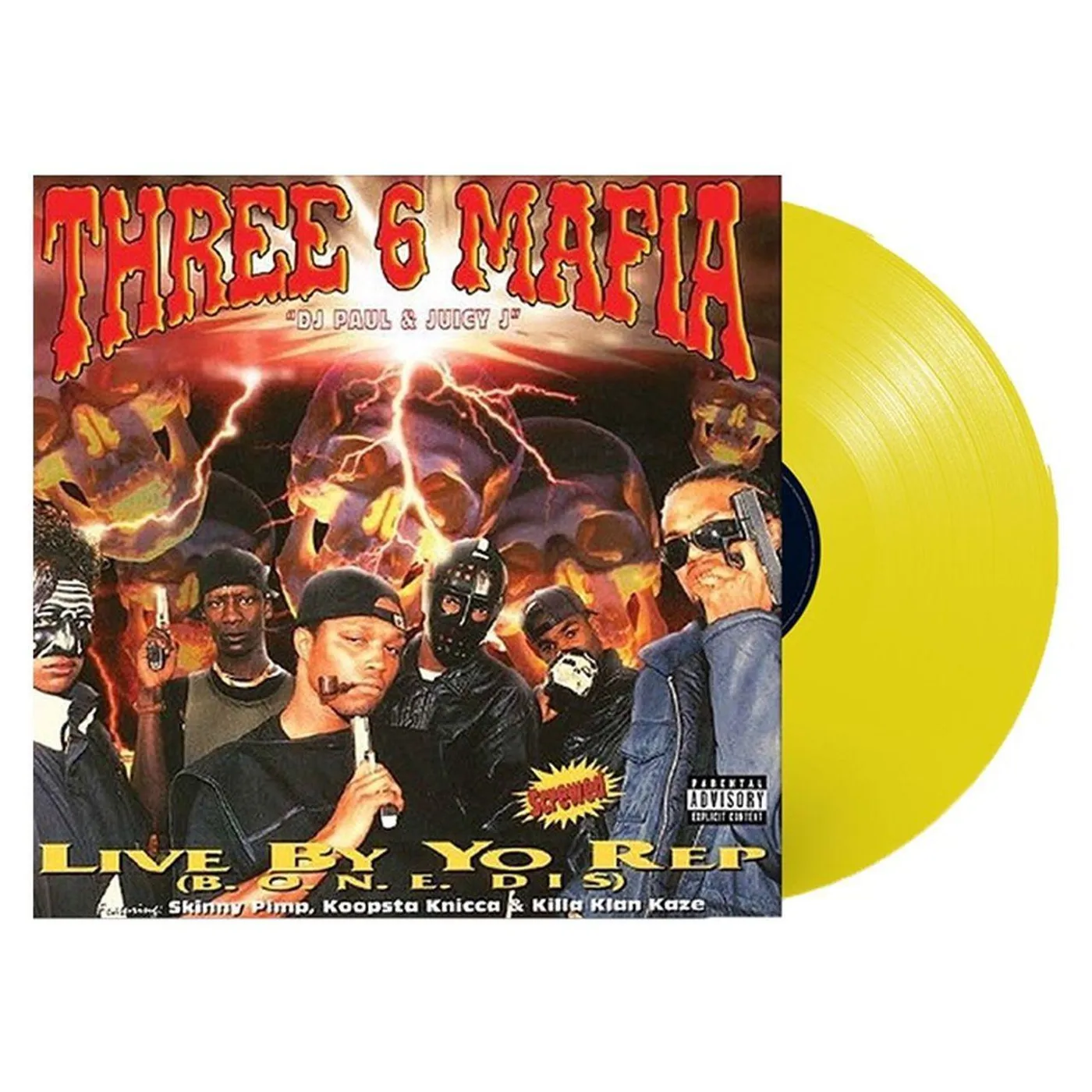 Three 6 Mafia Live By Yo Rep (Translucent Lemonade Yellow) Vinyl Record