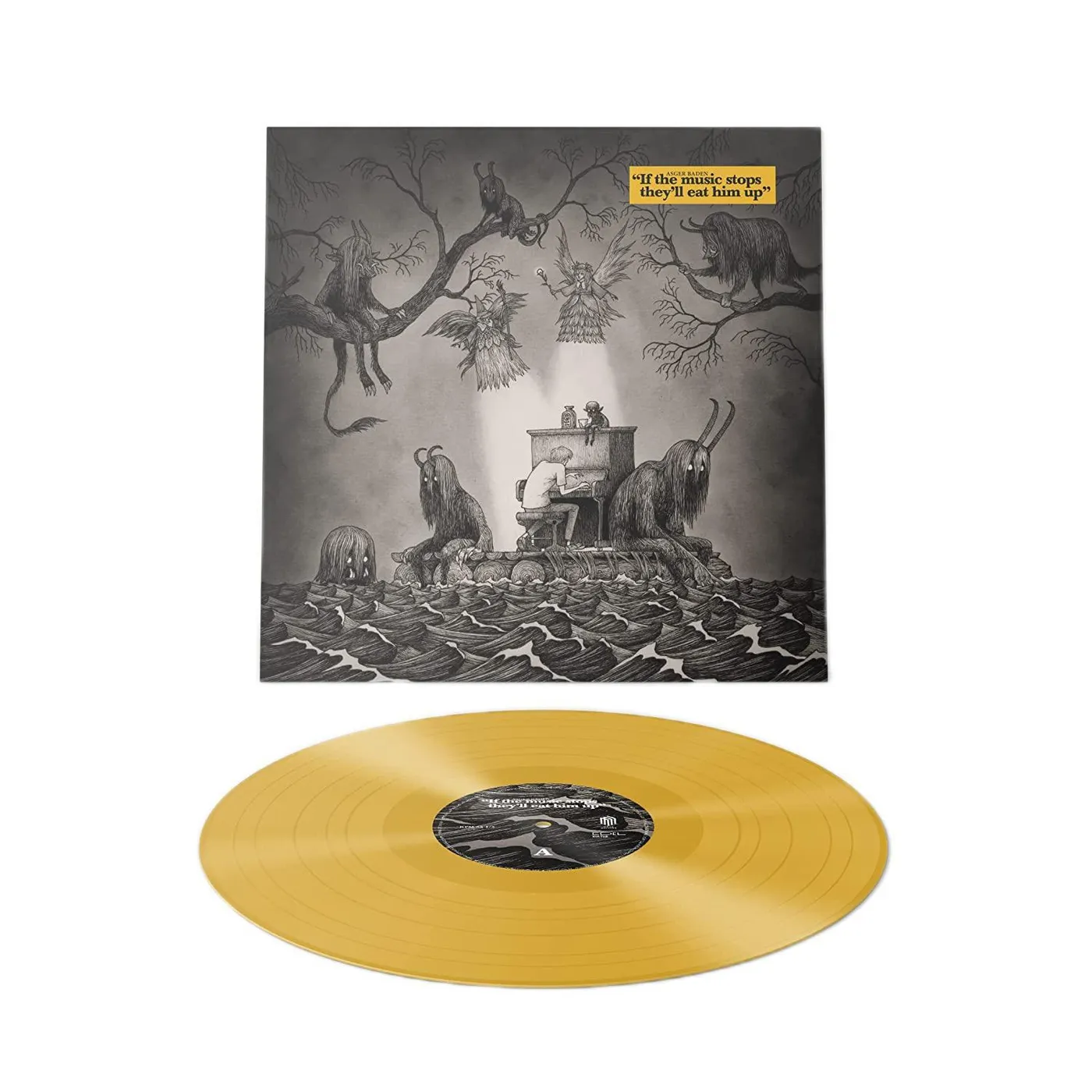 Asger Baden If the Music Stops They'll Eat Him Up (Yellow) Vinyl Record