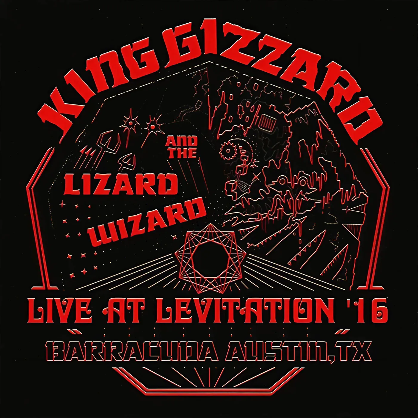 King Gizzard & The Lizard Wizard Live At Levitation '16 (2LP/Red) Vinyl Record