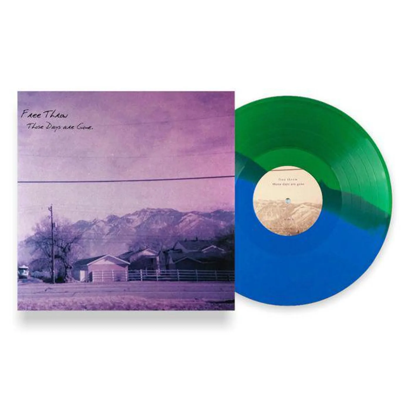 Free Throw Those Days Are Gone (Half Green / Half Blue) Vinyl Record
