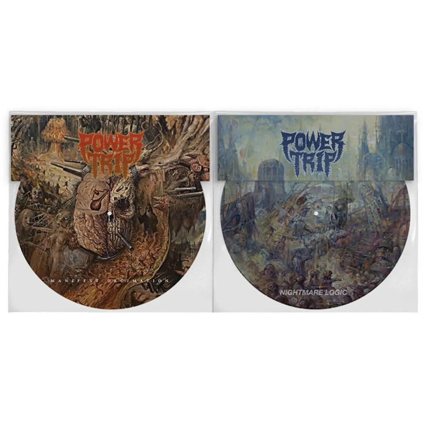 Power Trip Manifest Decimation / Nightmare Logic (Dual Combo Picture Disc) Vinyl Record