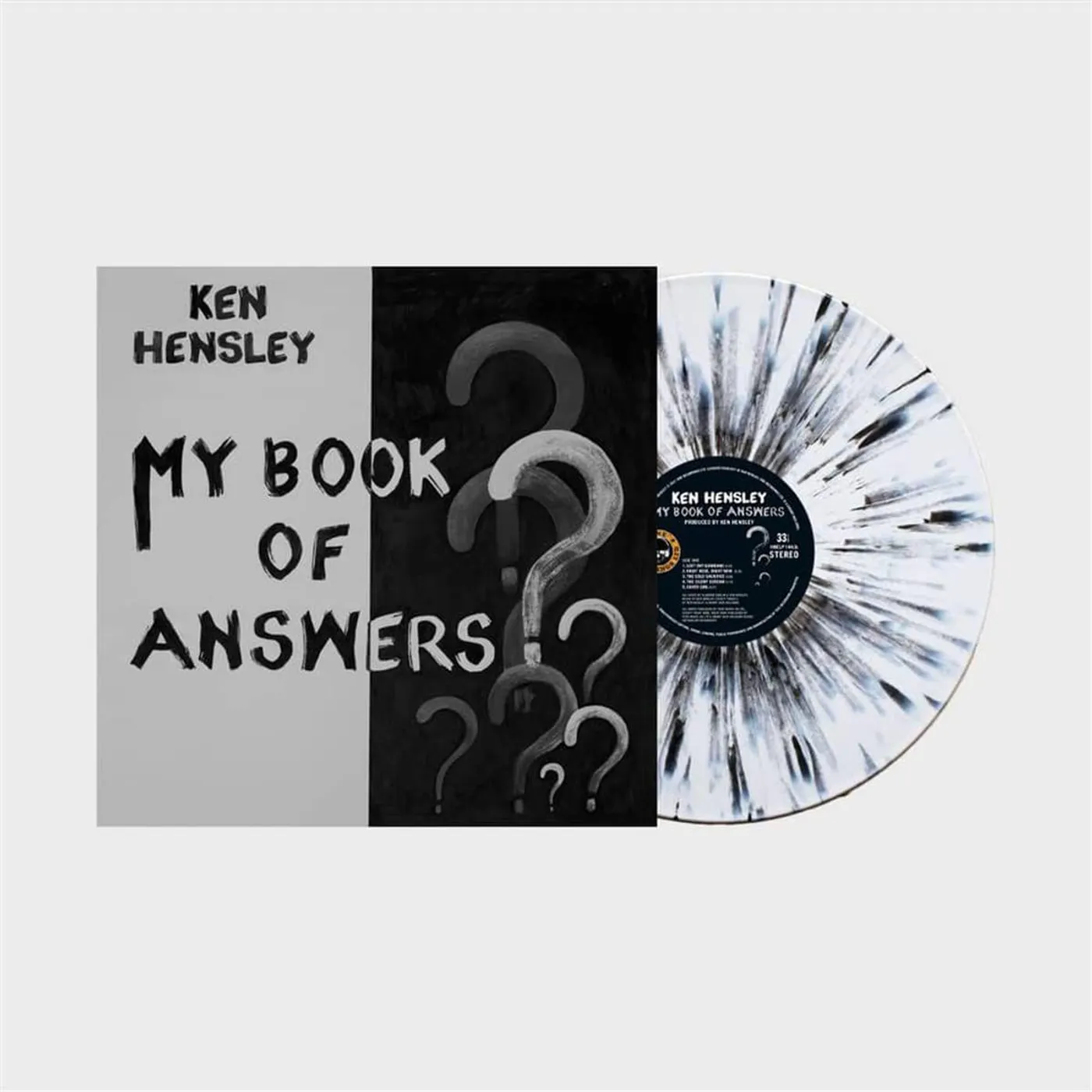 Ken Hensley My Book Of Answers: White With Black Splatter Edition Vinyl Record