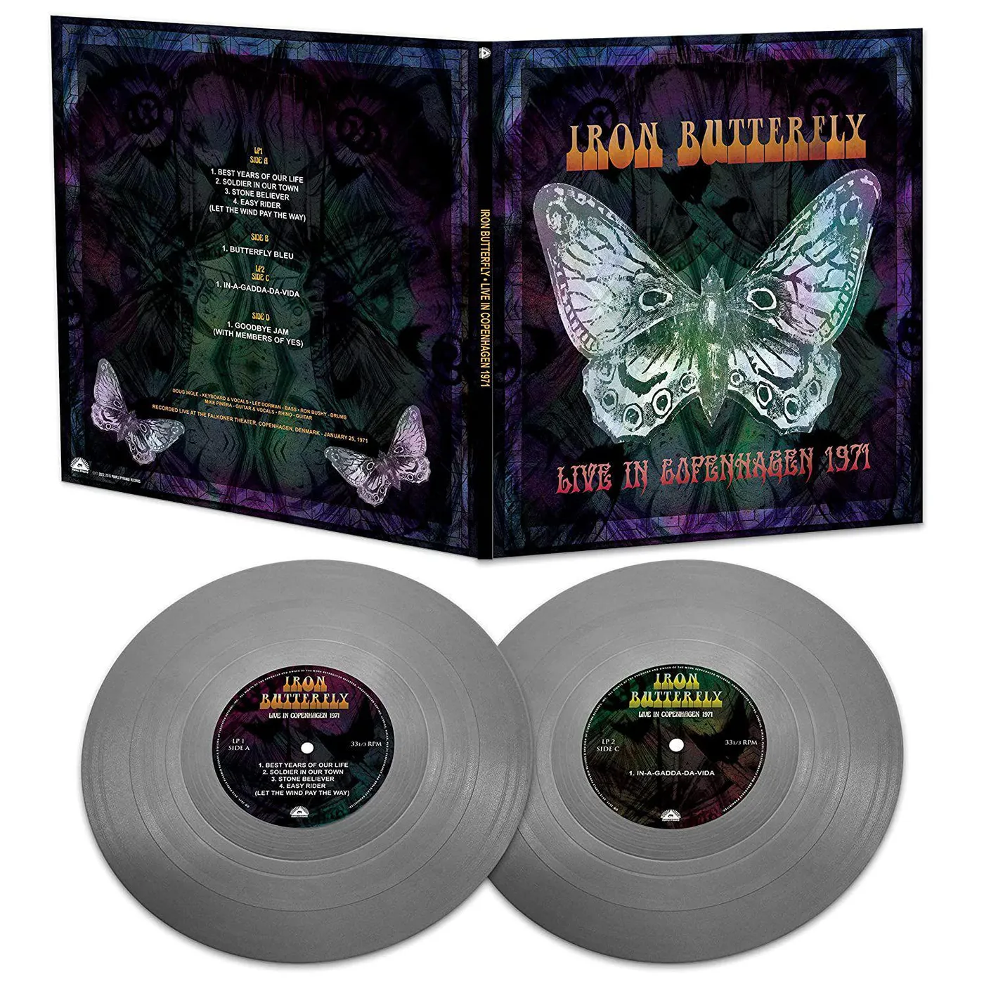 Iron Butterfly LIVE IN COPENHAGEN 1971 (SILVER VINYL) Vinyl Record