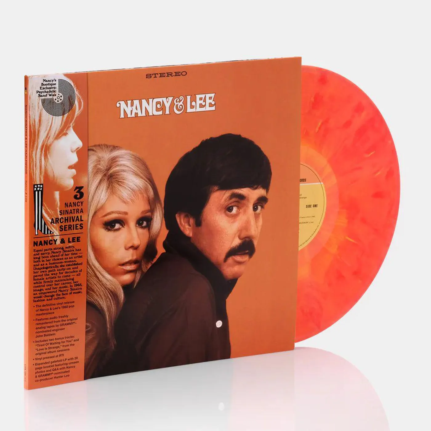 Nancy Sinatra Nancy & Lee (Psychedelic Sands Orange/Red Wax) Vinyl Record