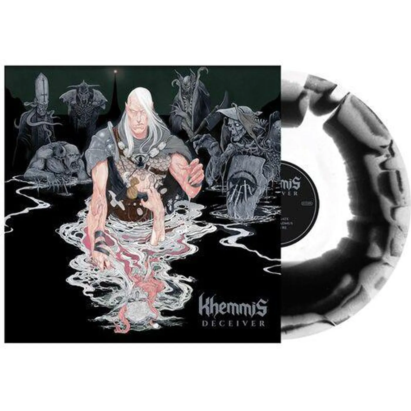 Khemmis Deceiver (Black & White Swirl) (I) Vinyl Record
