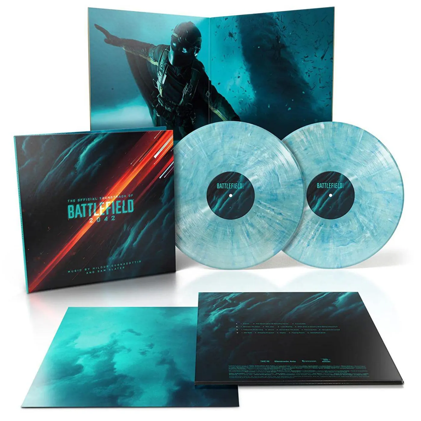 Hildur Guðnadóttir BATTLEFIELD 2042 Original Soundtrack (RISING TIDES BLUE & WHITE BURST VINYL/2LP) Vinyl Record