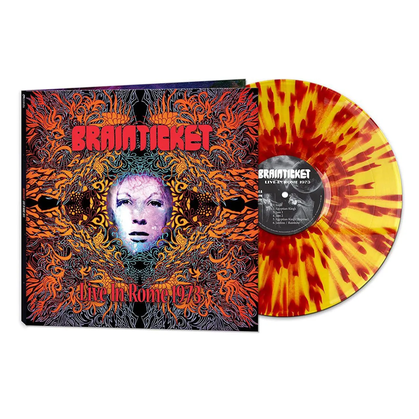 Brainticket LIVE IN ROME 1973 (RED/YELLOW SPLATTER VINYL) Vinyl Record
