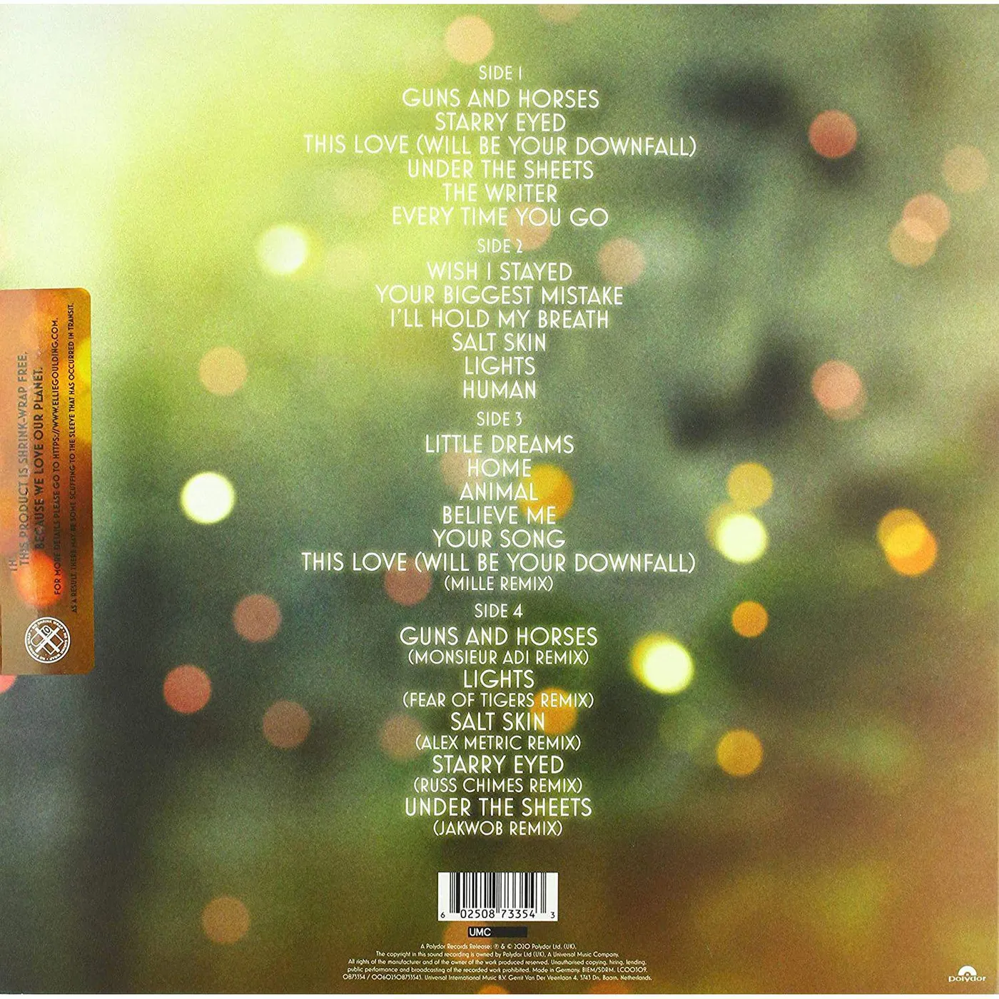 Ellie Goulding LIGHTS 10 (2LP/Recycled) Vinyl Record