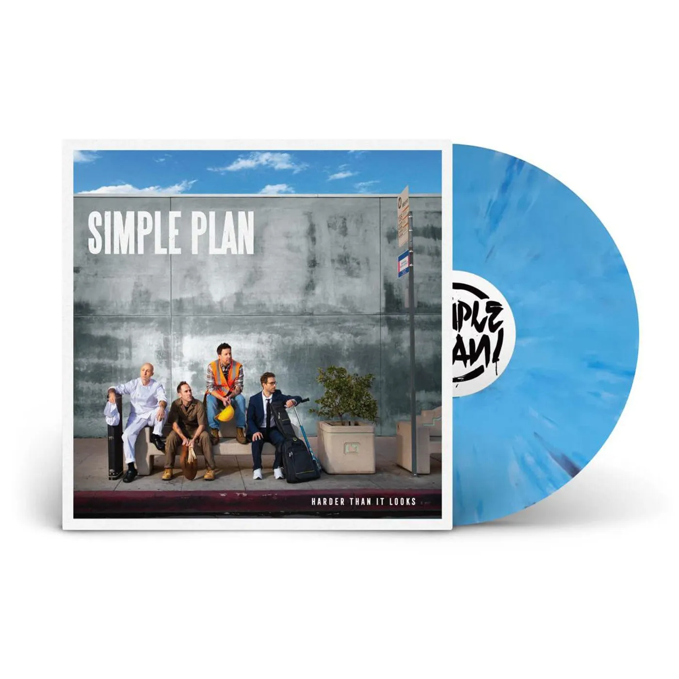 Simple Plan HARDER THAN IT LOOKS (BLUE MARBLE VINYL) Vinyl Record