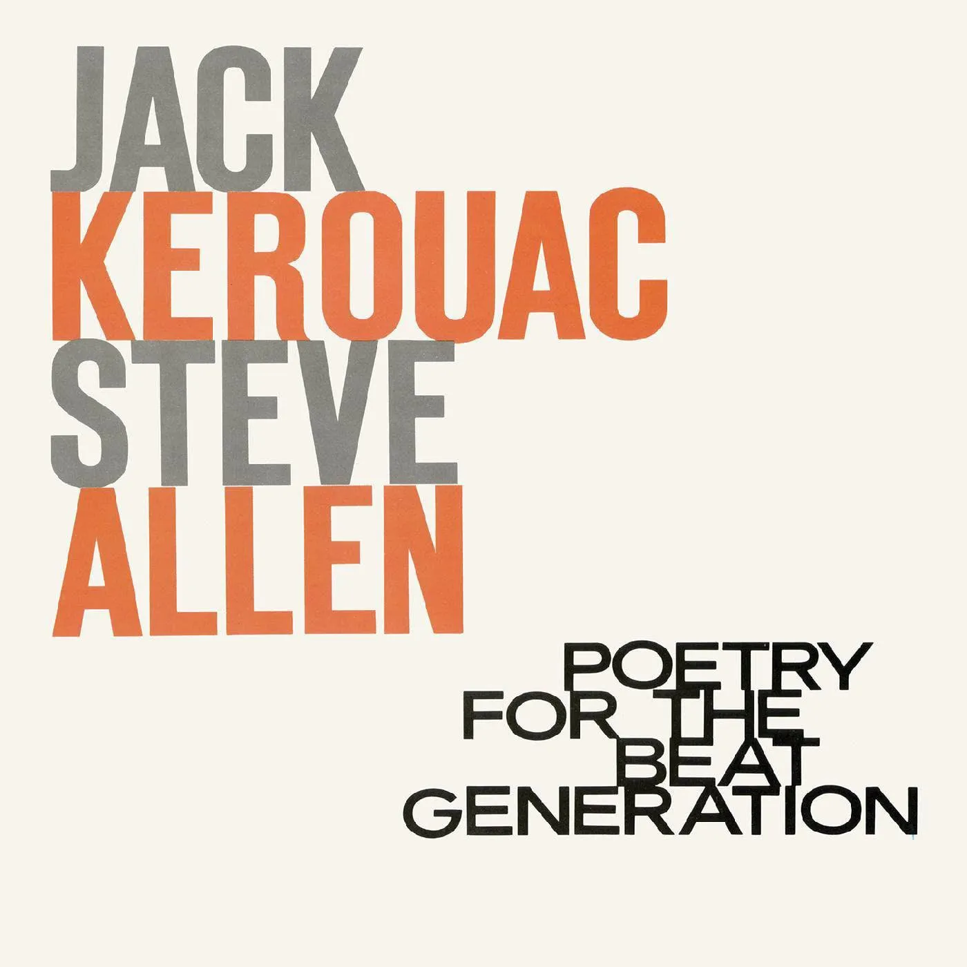 Jack Kerouac & Steve Allen POETRY FOR THE BEAT GENERATION (MILKY CLEAR VINYL) Vinyl Record
