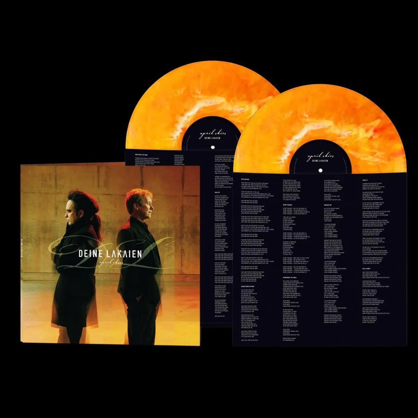 Deine Lakaien April Skies (Orange Marbled) Vinyl Record