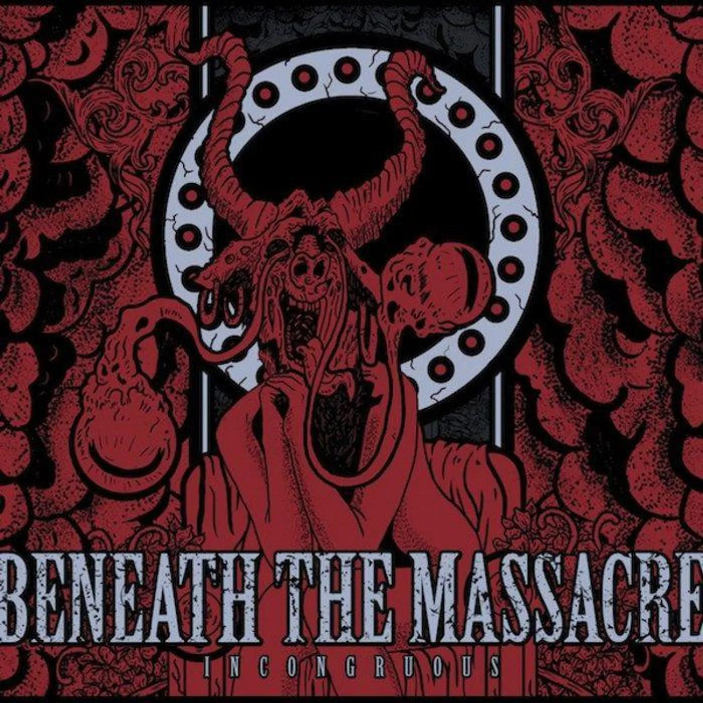Beneath The Massacre Incongruous (White W/ Red Swirl) Vinyl Record