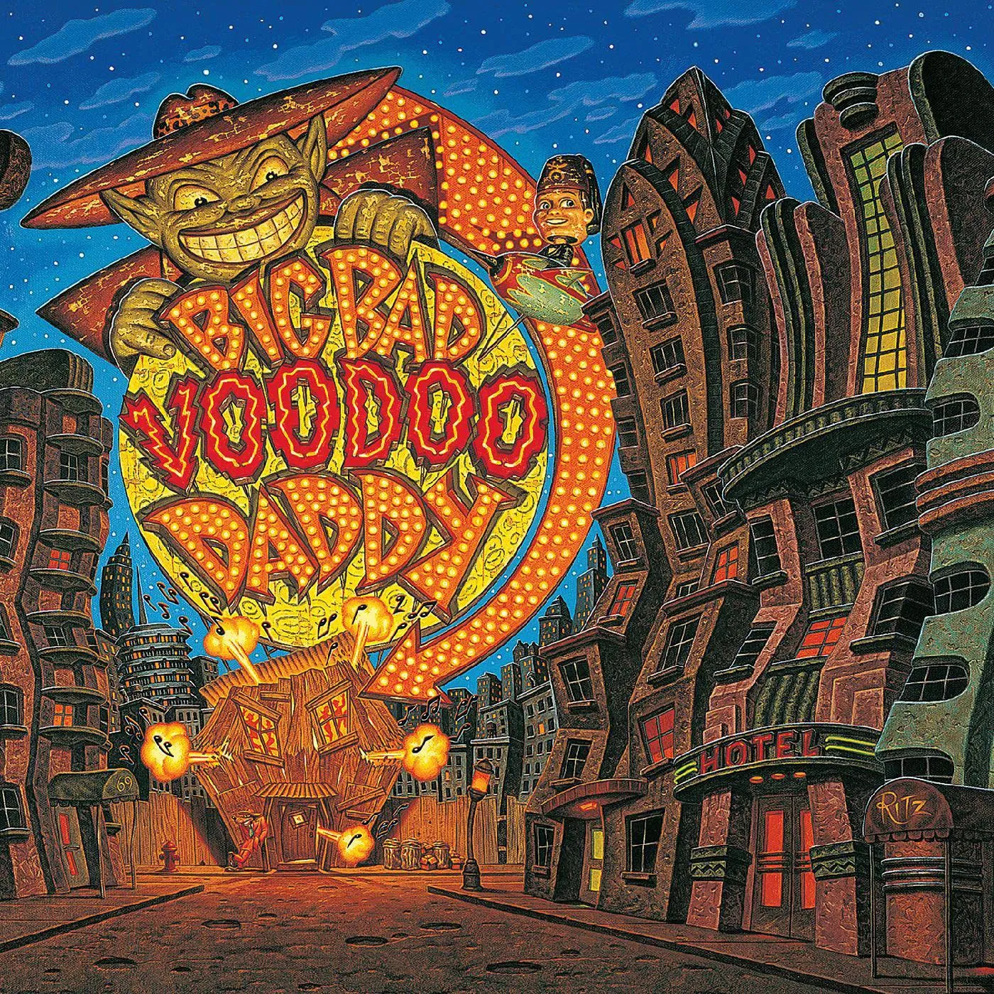 Big Bad Voodoo Daddy (Americana Deluxe)—25th Anniversary (Clear W/ Red & Yellow Swirl/2LP) Vinyl Record
