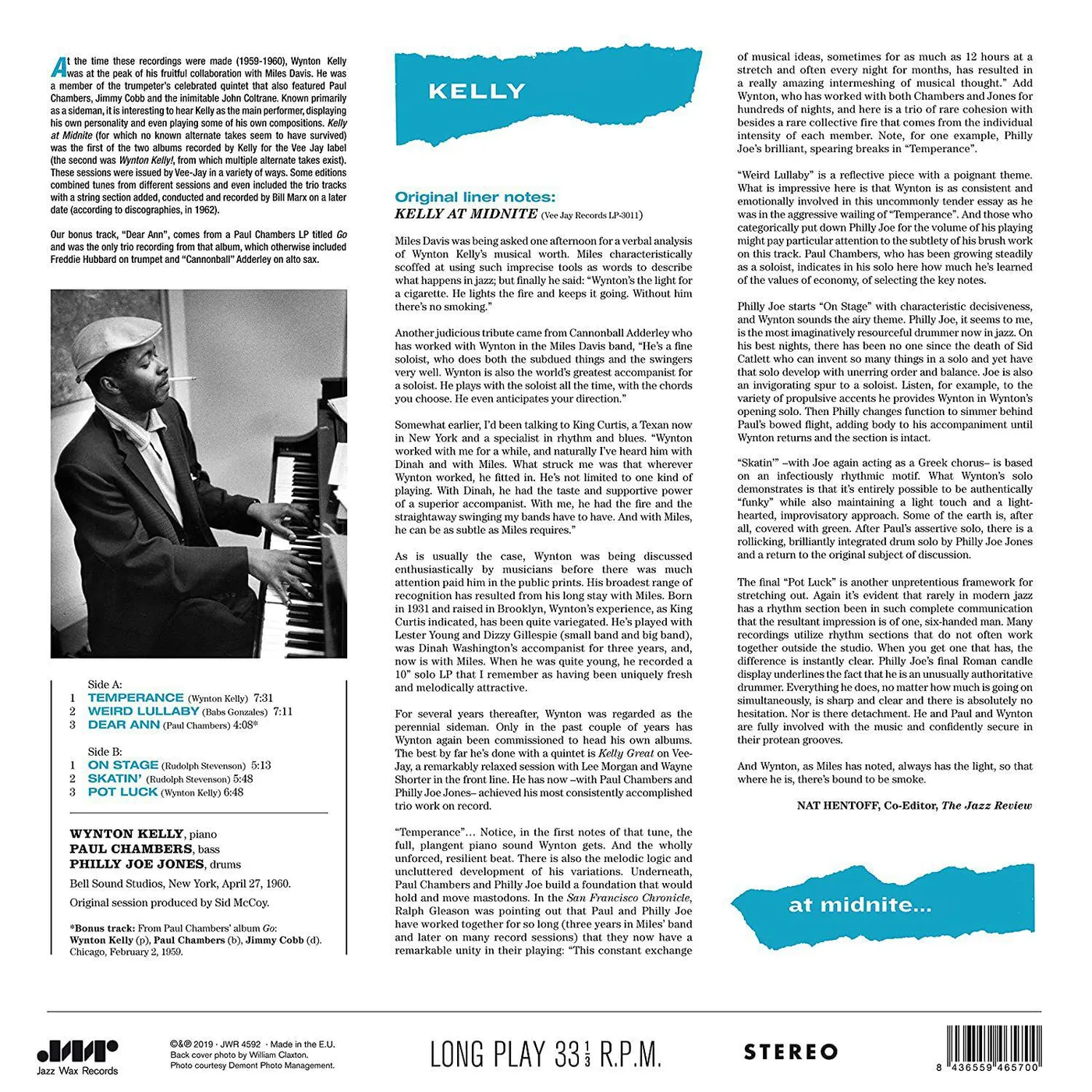 Wynton Kelly Kelly At Midnite Vinyl Record