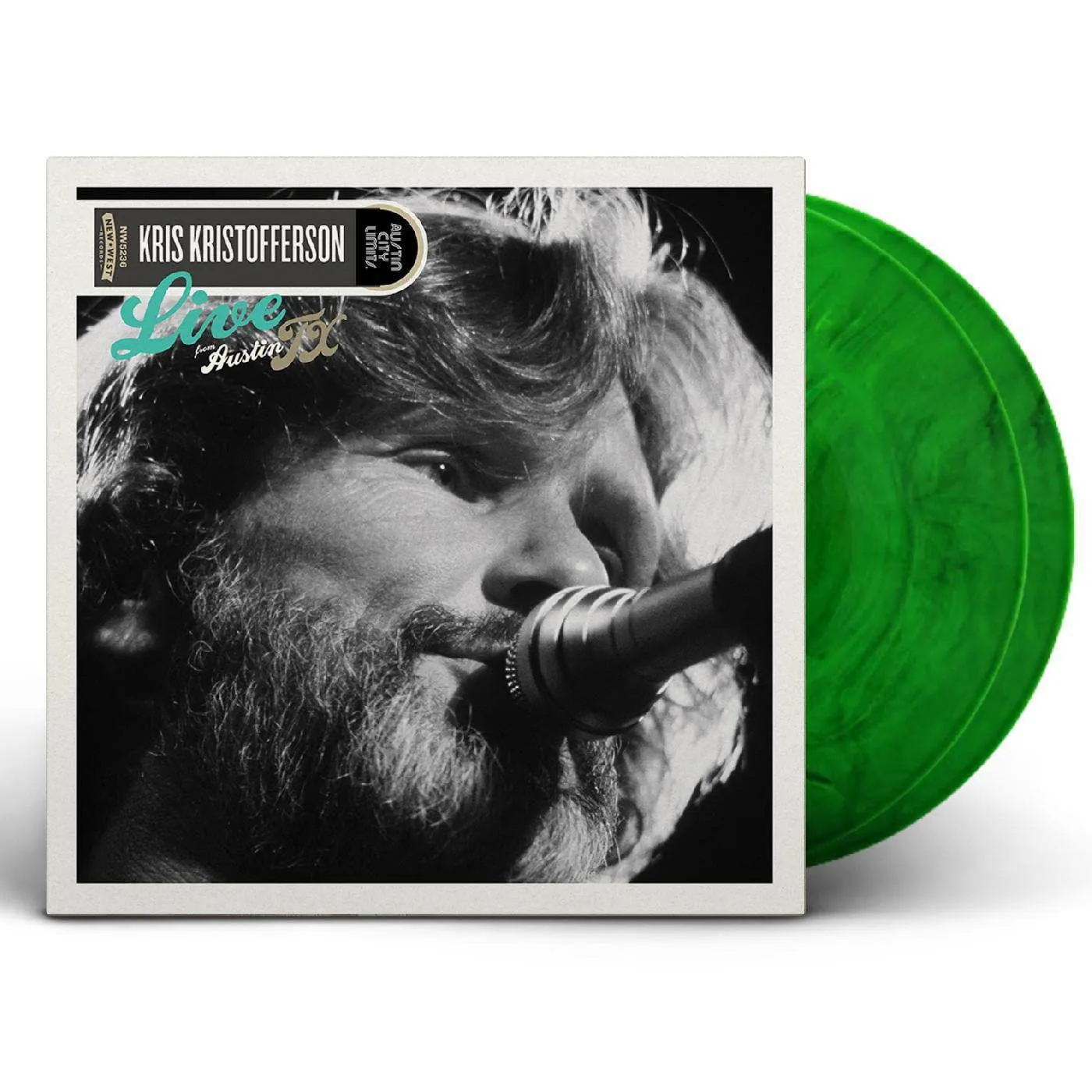 Kris Kristofferson Live From Austin, TX (2LP/Green/Grey Splatter) Vinyl Record