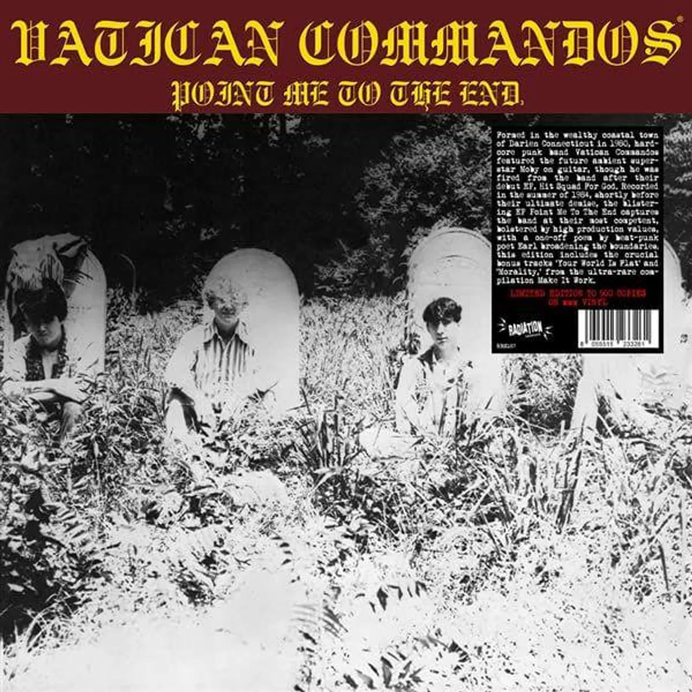 Vatican Commandos POINT ME TO THE END Vinyl Record