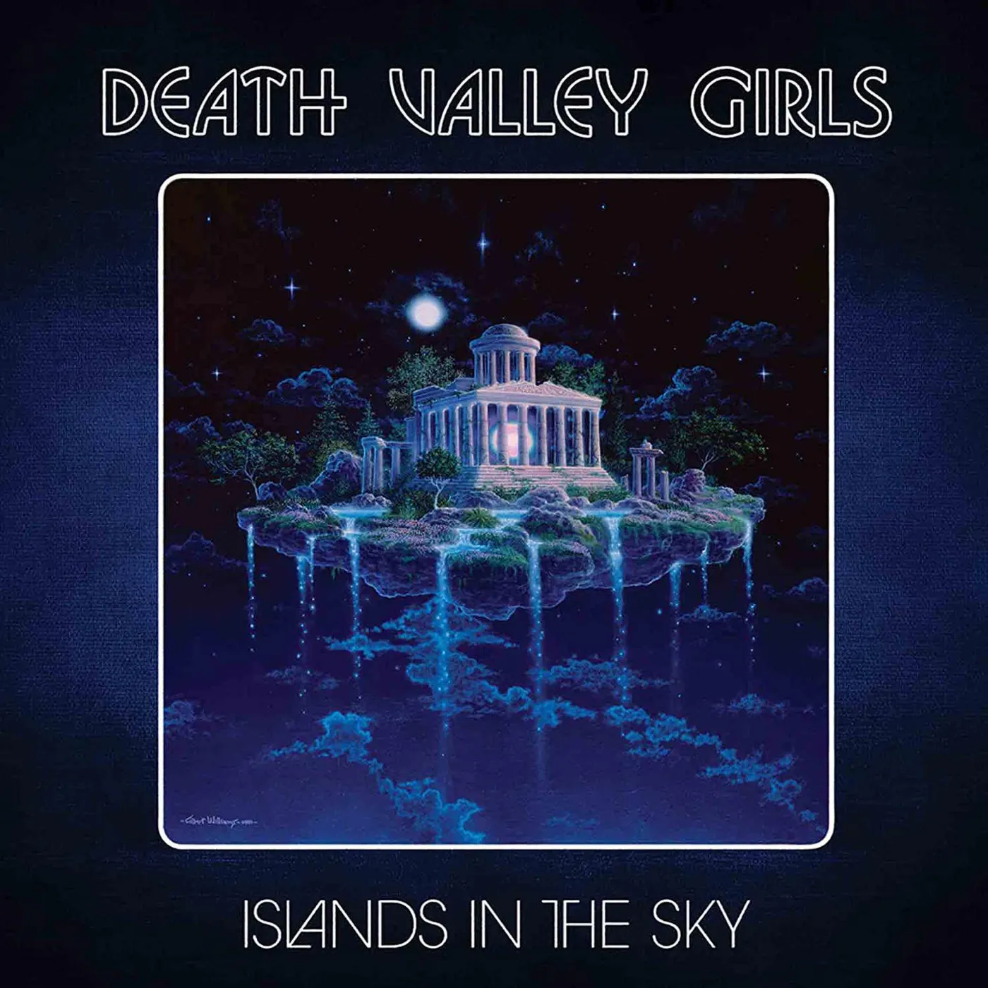 Death Valley Girls ISLAND IN THE SKY (HALF NEON PINK & HALF NEON ORANGE W/ NEON GREEN SPLATTER VINYL) Vinyl Record