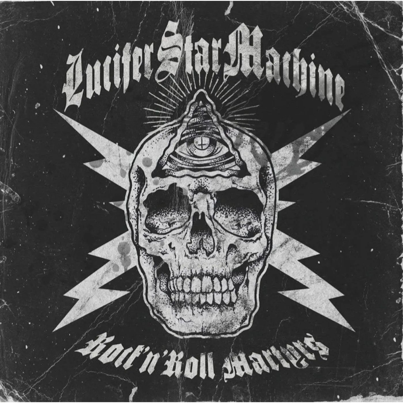 Lucifer Star Machine ROCK 'N' ROLL MARTYRS (BLACK/WHITE SPLATTER VINYL) Vinyl Record