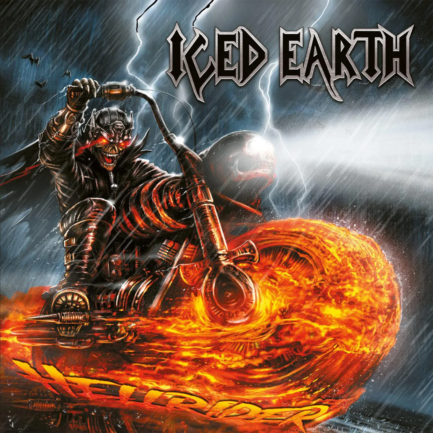 Iced Earth HELLRIDER (ORANGE,YELLOW,SILVER SPLATTER VINYL) (IMPORT) Vinyl Record