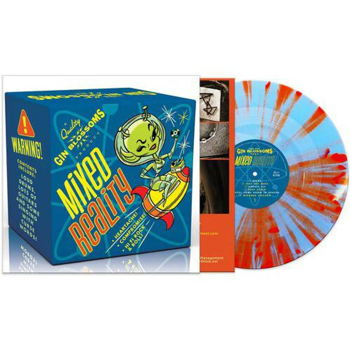 Gin Blossoms Mixed Reality (Blue Orange Splatter) Vinyl Record